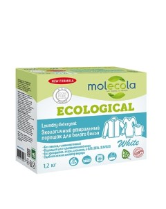 Экологичный стиральный порошок для белого белья и одежды 1200 0 Molecola