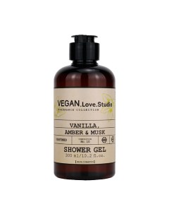 Парфюмированный гель для душа ваниль амбра мускус без SLS красителей и парабенов 300 0 Vegan love studio