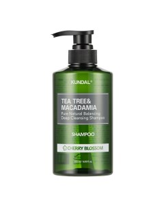 Шампунь для волос очищающий Цветок вишни Tea Tree Macadamia Kundal