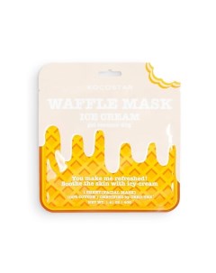 Освежающая и смягчающая вафельная маска для лица Сливочное мороженое Waffle Mask Ice Cream Kocostar