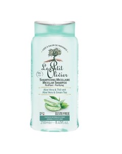Шампунь для жирных волос мицеллярный с экстрактом Алоэ Вера и Зеленого чая Aloe Vera Green Tea Micel Le petit olivier