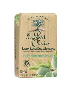 Мыло нежное питательное с маслом сладкого миндаля Sweet Almond Oil Soap Le petit olivier