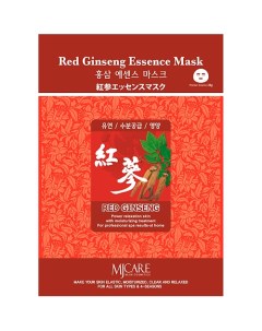 MJCARE Тканевая маска для лица с экстрактом красного женьшеня 23 Mijin
