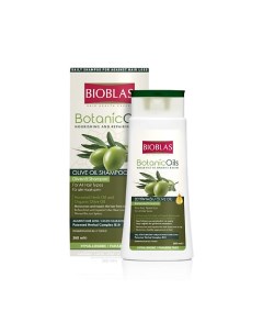 Шампунь для сухих поврежденных волос против выпадения с оливковым маслом Botanic Oils Bioblas