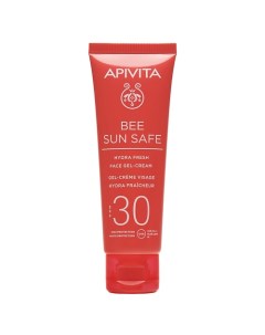 Солнцезащитный свежий увлажняющий гель крем для лица SPF30 BEE SUN SAFE 50 0 Apivita