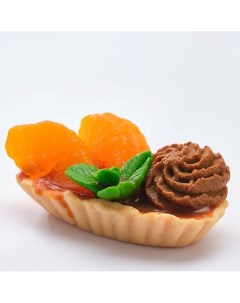 Мыло ручной работы Овальная тарталетка с мандаринами в шоколаде 100 Skuina