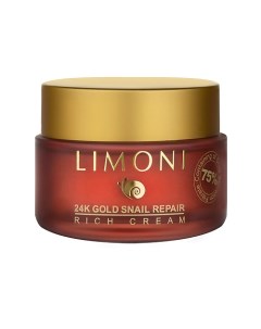 Крем для лица с золотом и экстрактом слизи улитки 24K Gold Snail Repair Rich Cream 50 Limoni