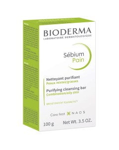 Мыло очищающее для жирной и комбинированной кожи лица и тела Sebium 100 Bioderma