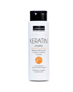 Крем кондиционер c кератином для тонких и слабых волос KERATIN VITALITY 300 0 Lorvenn hair professionals