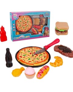 Игровой набор Продукты пицца на липучках 19 предметов 1 0 Girls club