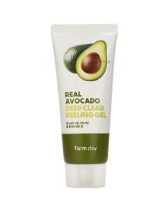 Гель для лица отшелушивающий с экстрактом авокадо Real Avocado Tea Deep Clear Peeling Gel Farmstay