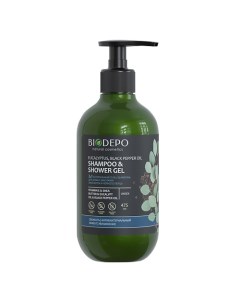 Гель и шампунь для душа с эфирными маслами эвкалипта и черного перца Shower Gel And Shampoo With Euc Biodepo