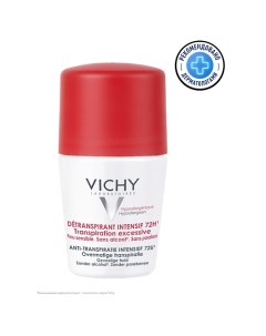 Шариковый дезодорант анти стресс от повышенного потоотделения роликовый антиперспирант с защитой 72  Vichy