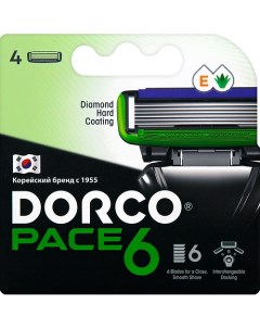 Сменные кассеты для бритья PACE6 6 лезвийные Dorco