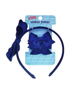 Синий набор SCHOOL Collection Blue SET elastics headband Moriki doriki
