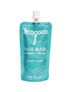 Маска для лица увлажняющая с кокосом и морской солью Face Mask Coconut Sea Salt Ecococo