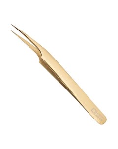 Пинцет для наращивания ресниц Golden steel прямой Luxury lashes