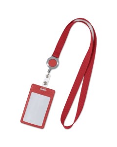 Пластиковый карман для бейджа или пропуска на ленте с рулеткой Flexpocket