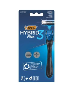 Мужская бритва 3 лезвия Hybrid 3 Flex 2 сменные кассеты 69 Bic