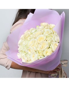 Букет из белоснежных роз 41 шт 40 см Л'этуаль flowers