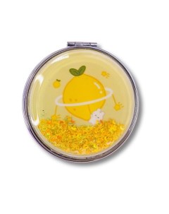 Зеркало складное Fuit lemon yellow с увеличением Ilikegift