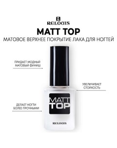 Матовое верхнее покрытие лака Matt Top для ногтей 3 0 Relouis