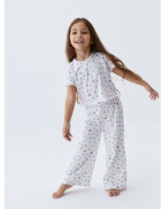 Пижама с принтом для девочек Sela
