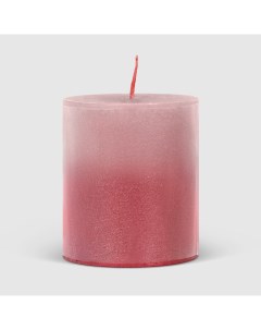 Свеча столбик рустик розовый лак 7х8 см Home interiors
