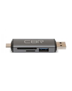 Карт ридер Gear Type C USB 3 0 2 в 1 до 5 Гбит с microSD T Flash SD SDHC SDXC доп выход USB 3 0 хаб  Cbr