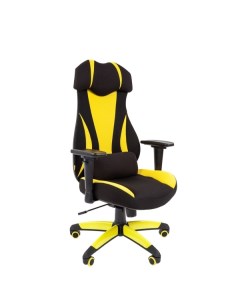 Кресло Chairman Game 14 ткань черный желтый 00 07022221 Game 14 ткань черный желтый 00 07022221