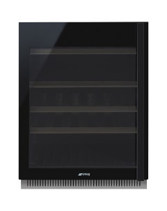 Винный шкаф встраиваемый черное стекло CVI638LN3 Smeg