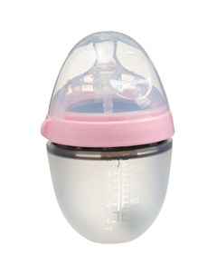 Бутылочка для кормления m b шг o70мм 150мл силиконовая колба цвет розовый Mum&baby