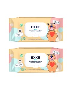 Baby серия Влажные салфетки для детей Две упаковки 200 0 Exxe