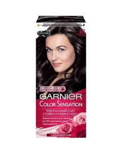 Стойкая крем краска для волос Оникс Color Sensation Garnier