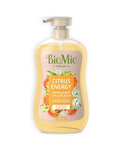Натуральный гель для душа с эфирными маслами апельсина и бергамота Citrus Energy Biomio