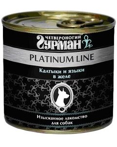 Влажный корм для собак Platinum line Калтыки и языки в желе 0 24 кг Четвероногий гурман