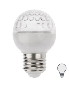 Лампа светодиодная E27 9 LED o50 мм шар нейтральный цвет белый IP65 Neon-night