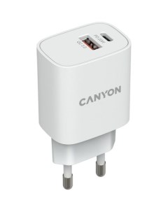 Сетевое зарядное устройство H 20 04 USB C USB A 20Вт 3A белый Canyon