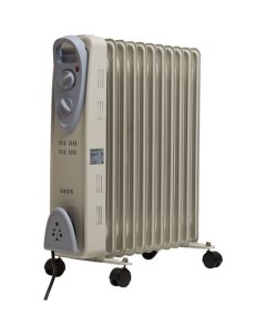 Масляный радиатор US 25 с терморегулятором 2500Вт 11 секций 3 режима серый Oasis