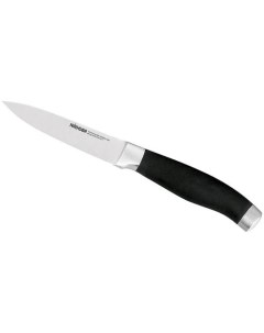 Нож кухонный Rut 722710 универсальный для овощей 100мм заточка прямая стальной черный серебристый Nadoba