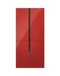 Холодильник трехкамерный CT 1750 Side by Side инверторный красный Centek