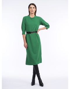 Платье миди с разрезом зеленое Elis