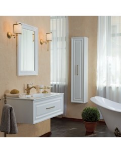 Мебель для ванной Cornelia 100 белый матовый фурнитура бронза La beaute classic