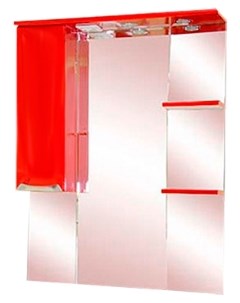 Зеркало шкаф Жасмин 75 с подветкой красная плёнка L Misty