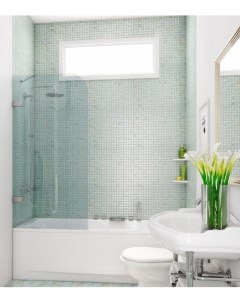 Шторка на ванну Trend Pearl GV 861A левая 80 см стекло бесцветное фурнитура хром Gutewetter