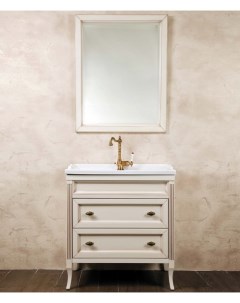 Мебель для ванной Vivien Сassetto 80 слоновая кость с патиной фурнитура бронза La beaute classic