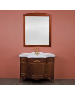 Мебель для ванной Nora орех матовый фурнитура золото La beaute classic