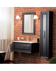 Мебель для ванной Cornelia 100 черный матовый фурнитура бронза La beaute classic