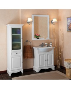 Мебель для ванной Michel 70 белый матовый фурнитура серебро La beaute classic