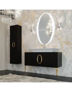 Мебель для ванной Savoie 100 черная фурнитура золото La beaute`